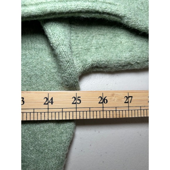 For the Republic Sage Green Wool Blend Mock Turtleneck Sweater Large Cozy Hygge - Picture 8 of 9